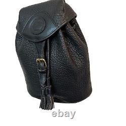 Vintage Dooney & Bourke AWL Mini Backpack all Black Duck Seal Made in USA