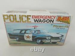 Vintage Jo-Han Police Emergency Wagon Car 1/25 Model Kit Factory Sealed USA MADE