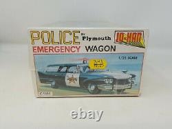 Vintage Jo-Han Police Emergency Wagon Car 1/25 Model Kit Sealed C-5100 USA Made