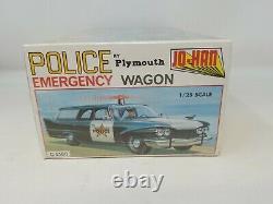 Vintage Jo-Han Police Emergency Wagon Car 1/25 Model Kit Sealed C-5100 USA Made
