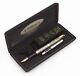 Vintage Parker 75 Silver Sealed With Its Box And Converter Made In USA Gold Tip