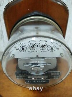 Vintage Sangamo Electric Meter Type JA Table Lamp Steampunk Made in USA with SEAL
