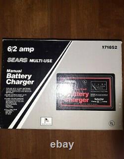 Vintage Sears Multi-use Manual Battery Charger Sealed never opened MADE IN USA