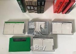 Vintage Sony Blank Cassette Tapes Lot of 15 Made in Japan USA & Mexico 10 sealed