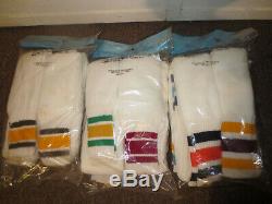 Vintage Striped Tube Socks 18 Pairs Made in USA Polyester 70s 80s sealed NEW