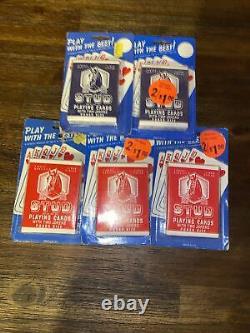 Vintage Stud Playing Cards Red & Blue 5 Sealed Decks U. S. Made