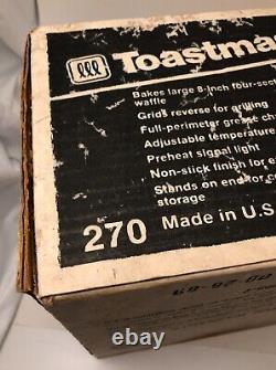 Vintage Toastmaster Waffle Baker 270 Made in USA. New! Sealed. NIB