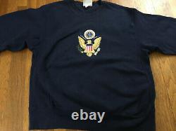 Vtg Cross Grain Lee Pull Over Sweater USA Made L Large Presidential Seal
