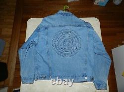 Vtg Men's L. Jean Jacket with Seal of the Cherokee Nation on Back made in the USA