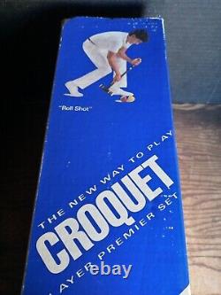 Vtg Nos Forster Croquet Set Game 6-Player Balls With Stand USA Made New Sealed X