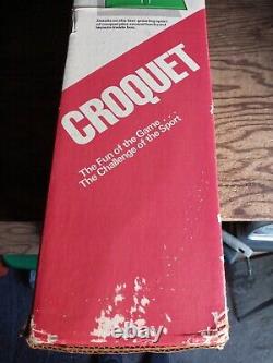 Vtg Nos Forster Croquet Set Game 6-Player Balls With Stand USA Made New Sealed X