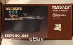 Wagner Ware Dutch Oven vtg New Old stock Sealed Original Box #1268 Made In USA