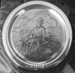 Washington Mint Sterling Plate 1972 UNCLE SAM ARESENAL OF DEMOCRACY. Sealed/Box