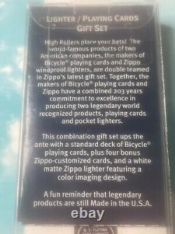 Zippo Lighter/Bicycle Playing Cards Gift Set. New Factory Sealed. Made In USA